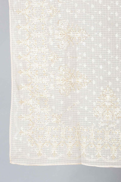 Ecru And Beige Heavy Festive kurta With Parallel Pants And Dupatta - wforwoman