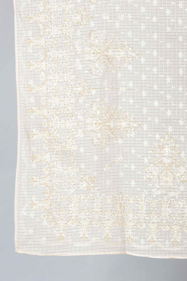 Ecru And Beige Heavy Festive kurta With Parallel Pants And Dupatta