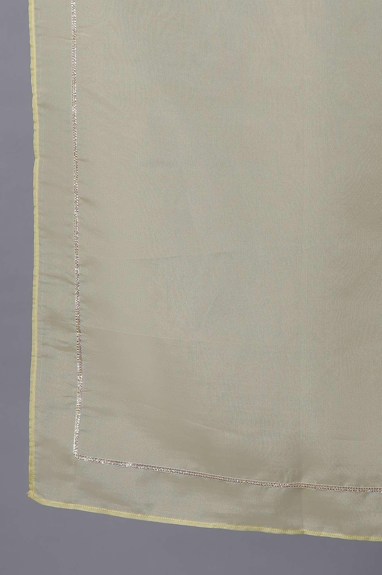 Lime Green Embroidered kurta With Parallel Pants And Dupatta - wforwoman