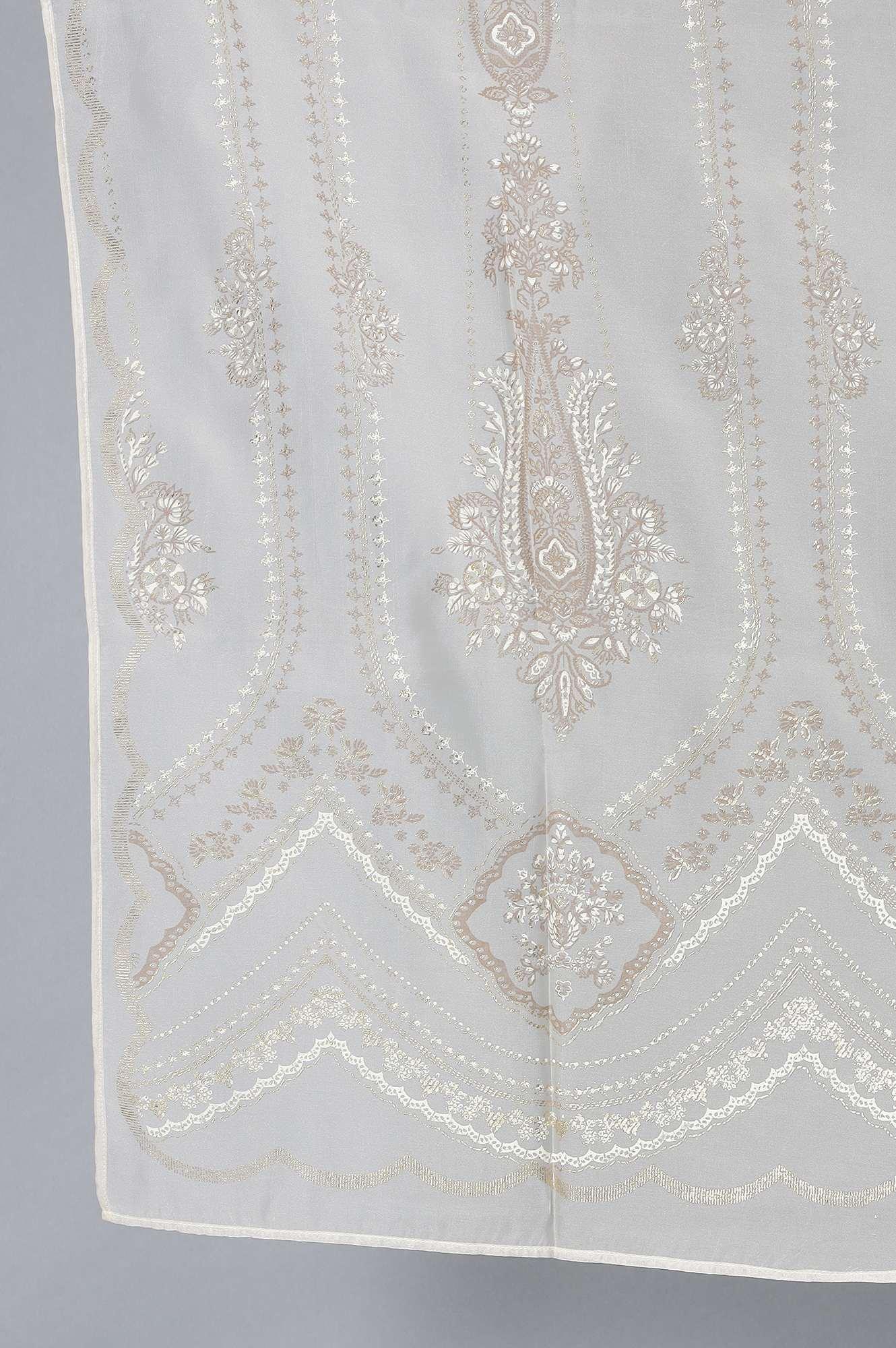 Pink A-Line Round Neck kurta With Parallel Pants And Organza Dupatta - wforwoman