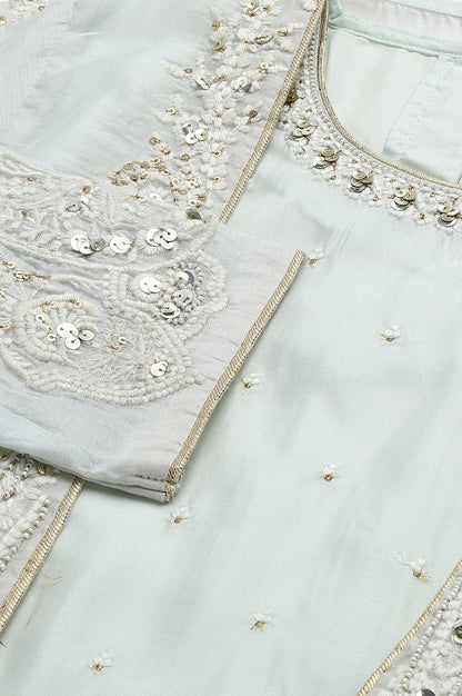 Mint Green Festive Trench Jacket Set - wforwoman