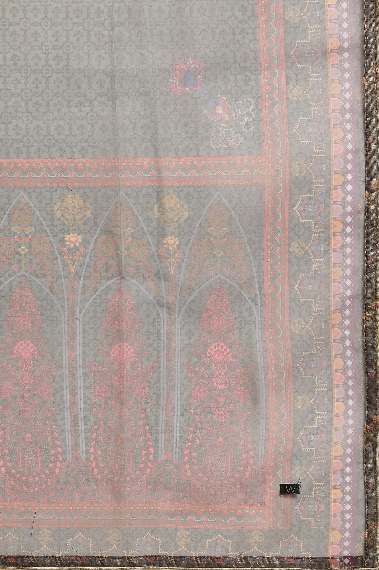 Blue Embroidered Kurta, Straight Pants &amp; Dupatta Set