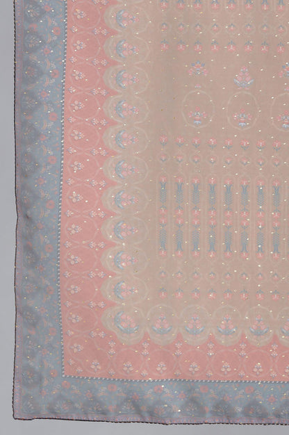 Teal Mock Layer kurta, Orange Parallel Pants And Dupatta Set - wforwoman