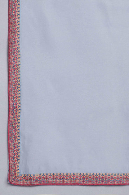 Sky Blue kurta, Parallel Pants and Dupatta Set - wforwoman