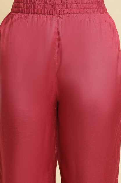 Blue Embroidered Kurta, Straight Pants &amp; Dupatta Set