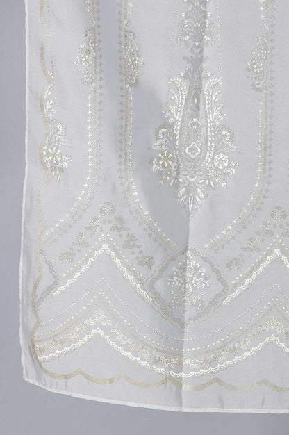 Grey Embroidered kurta With Parallel Pants And Dupatta - wforwoman