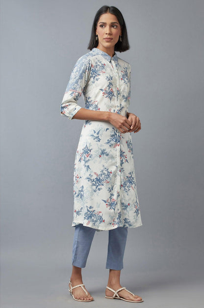 Bright White Printed Dress - wforwoman