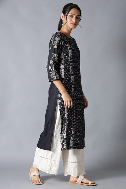 Black Printed kurta