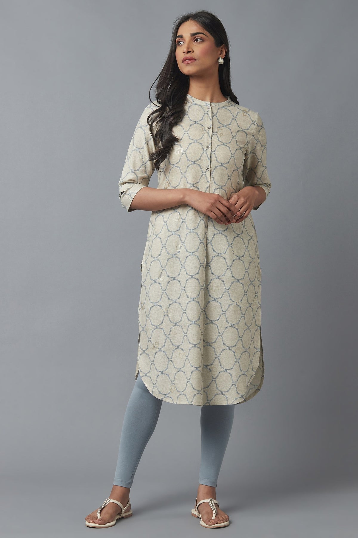 Moonbeam Grey kurta - XS