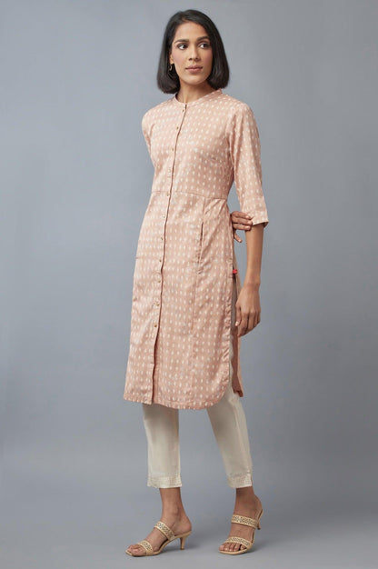 Rosedust Pink Printed kurta - wforwoman