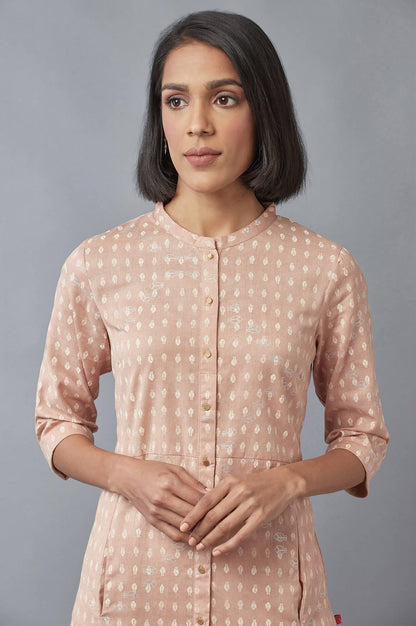 Rosedust Pink Printed kurta - wforwoman