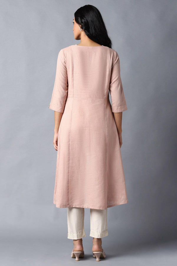 Flamingo Pink A-Line kurta
