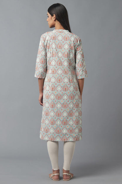 Harbour Green Printed kurta - wforwoman