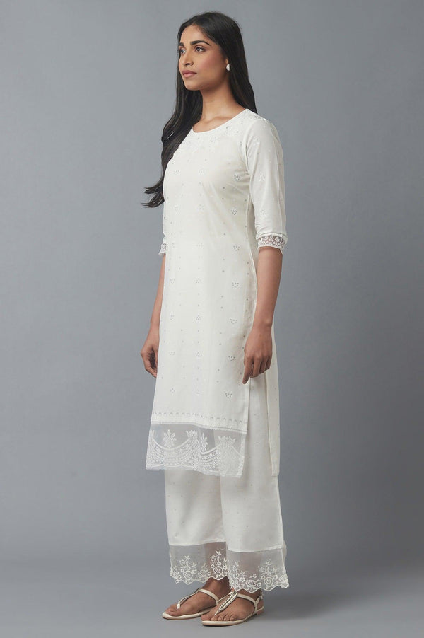 Ecru Dori Embroidered kurta