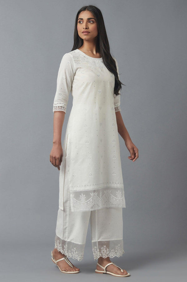 Ecru Dori Embroidered kurta