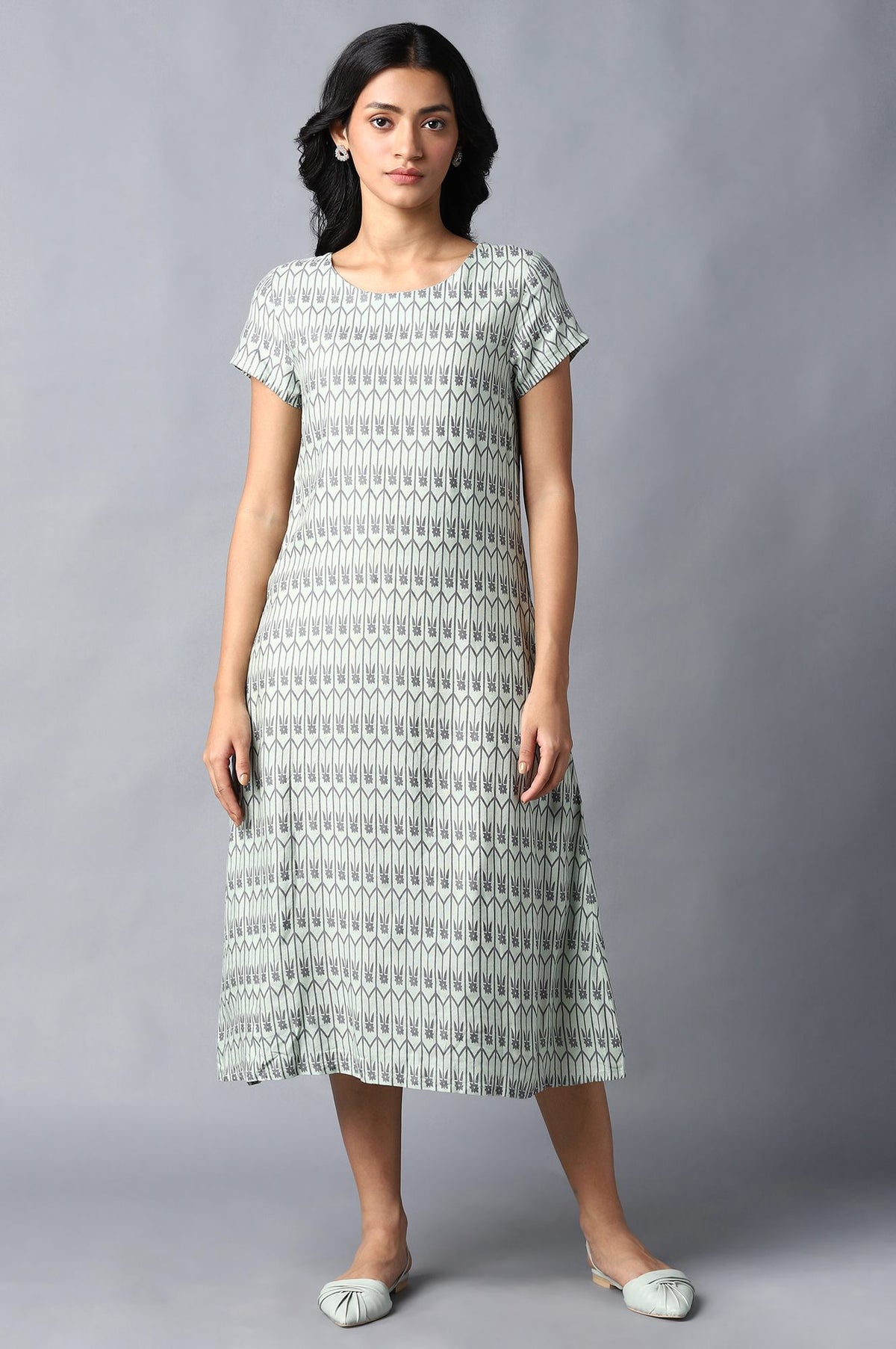 Pistachio Green A-Line kurta - S