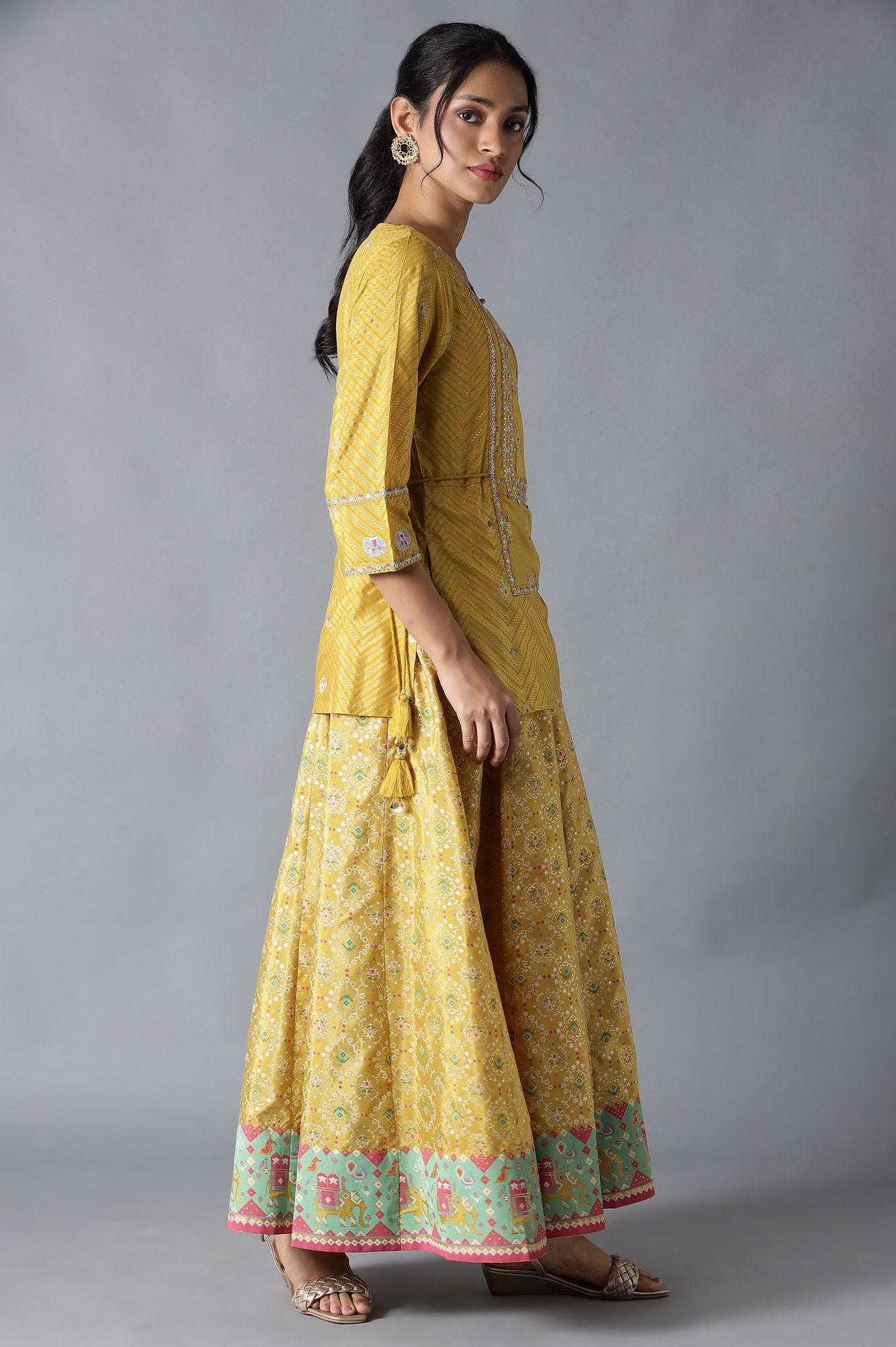 Yellow Printed Attached &