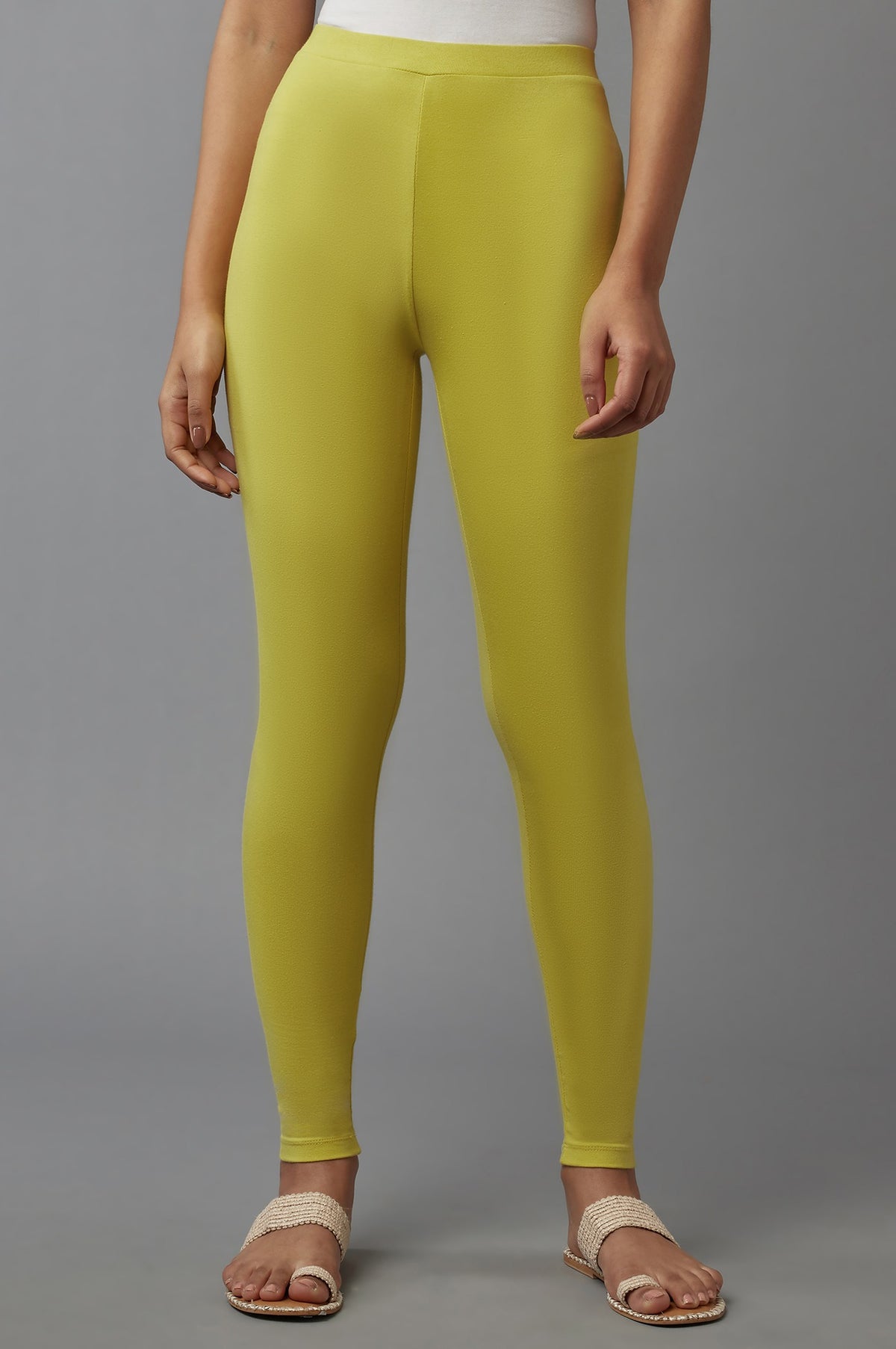 Yellow Cotton Tights - L