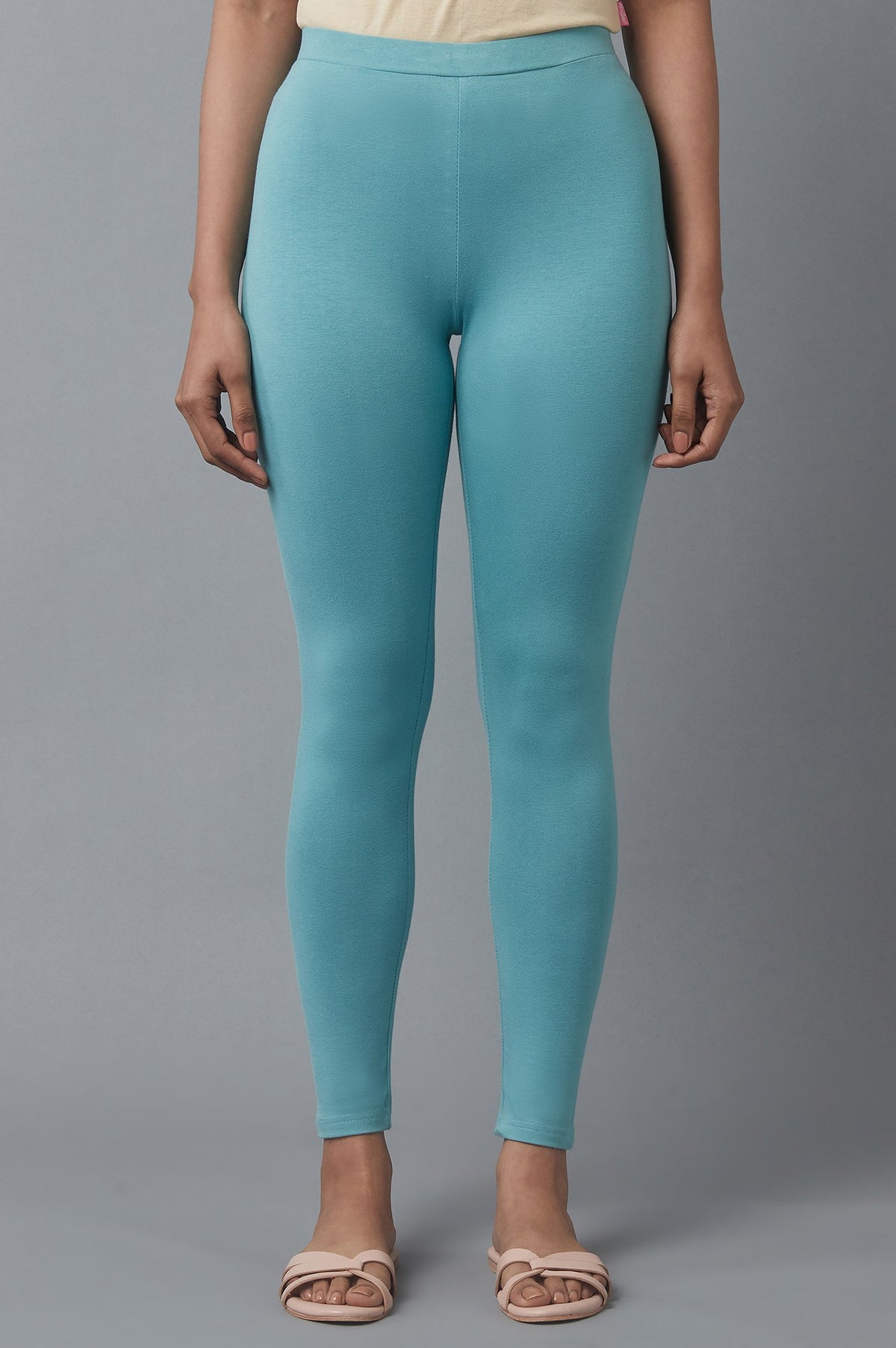 Blue Ankle Length Tights - S
