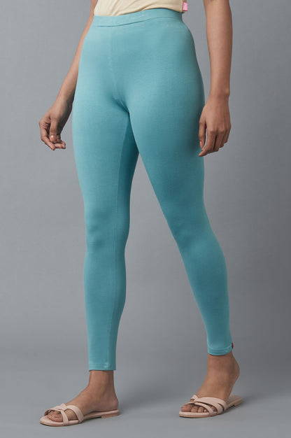 Blue Ankle Length Tights