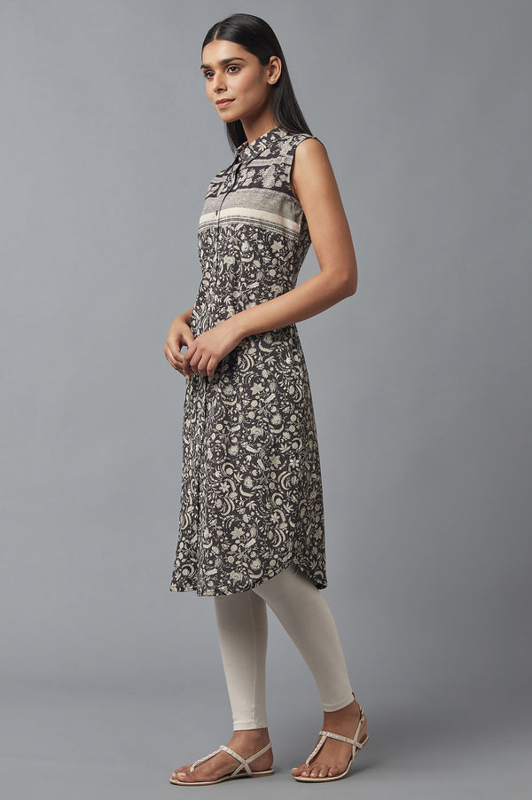 Ecru Solid Cotton Tights