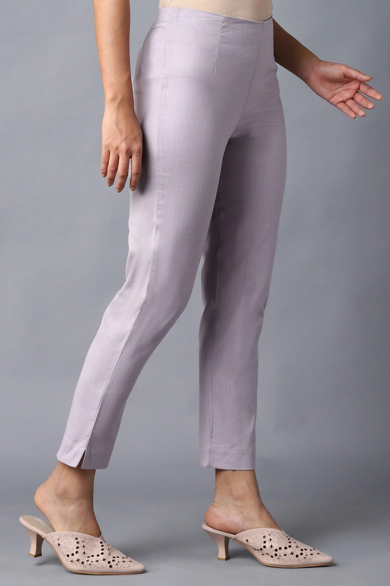 Light Purple Slim Pants - wforwoman
