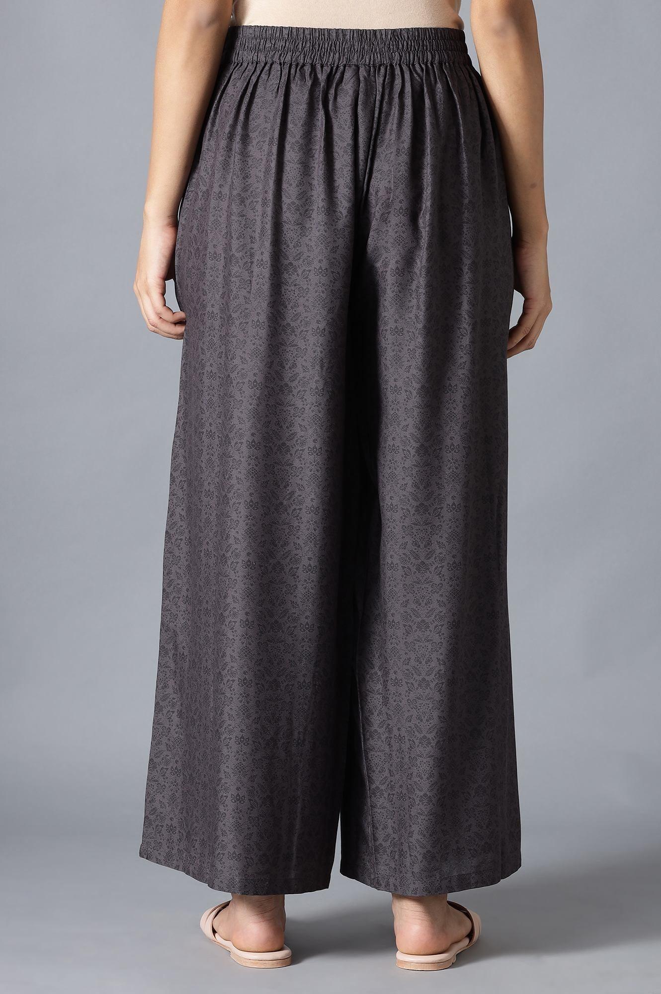 Black Pleated Parallel Pants - wforwoman