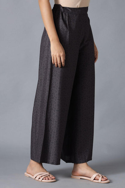 Black Pleated Parallel Pants - wforwoman