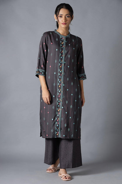 Black Pleated Parallel Pants - wforwoman