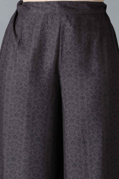 Black Pleated Parallel Pants - wforwoman