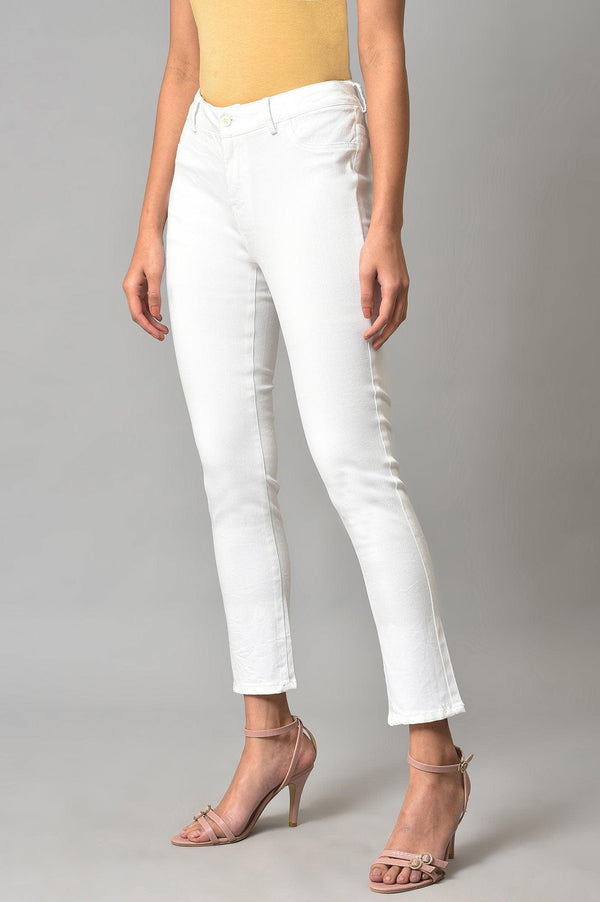 White Denim Casual Jeggings