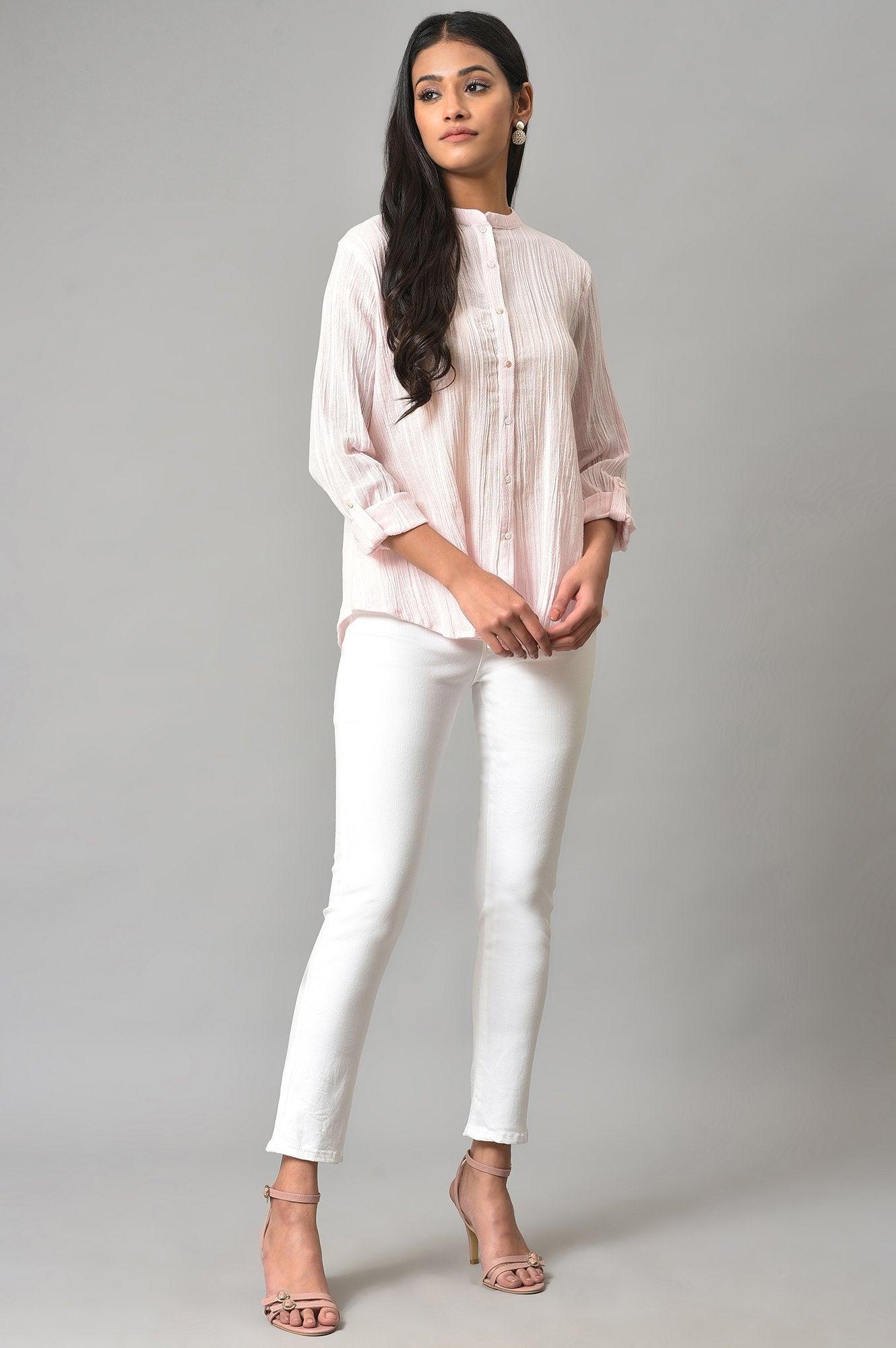 White Denim Casual Jeggings - wforwoman