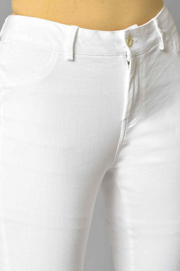 White Denim Casual Jeggings