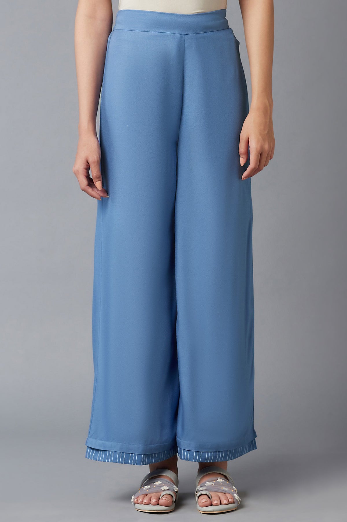 Azure Blue Parallel Pants - XS