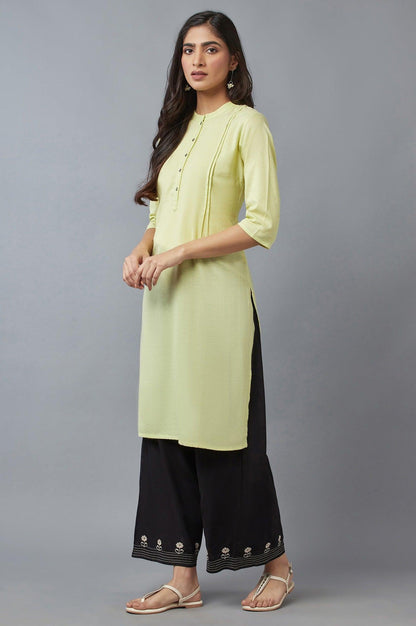 Jet Black Embroidered Parallel Pants - wforwoman