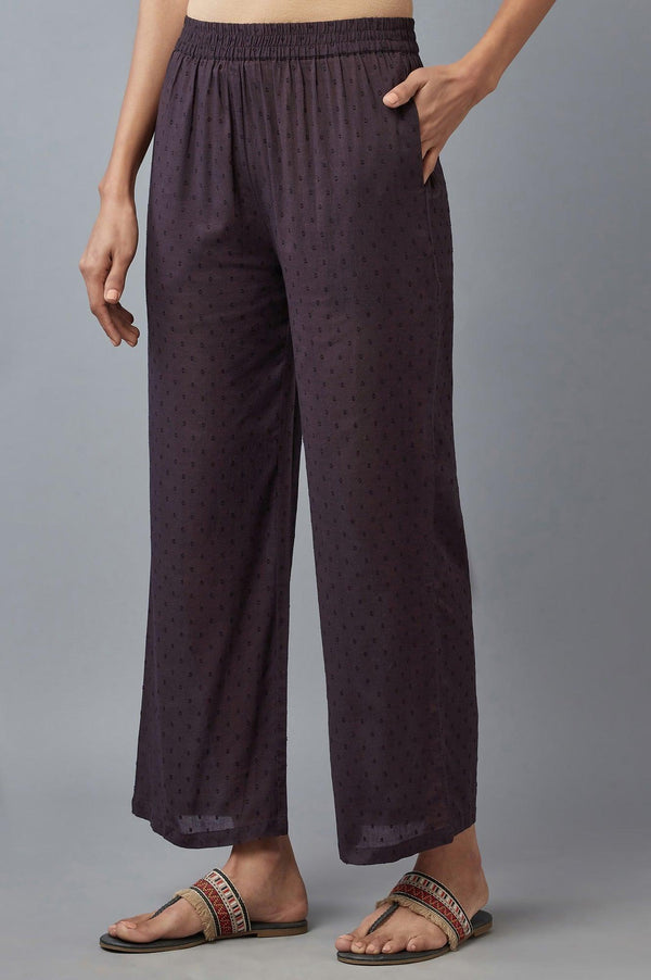 Dark Brown Fully Elastication Parallel Pants