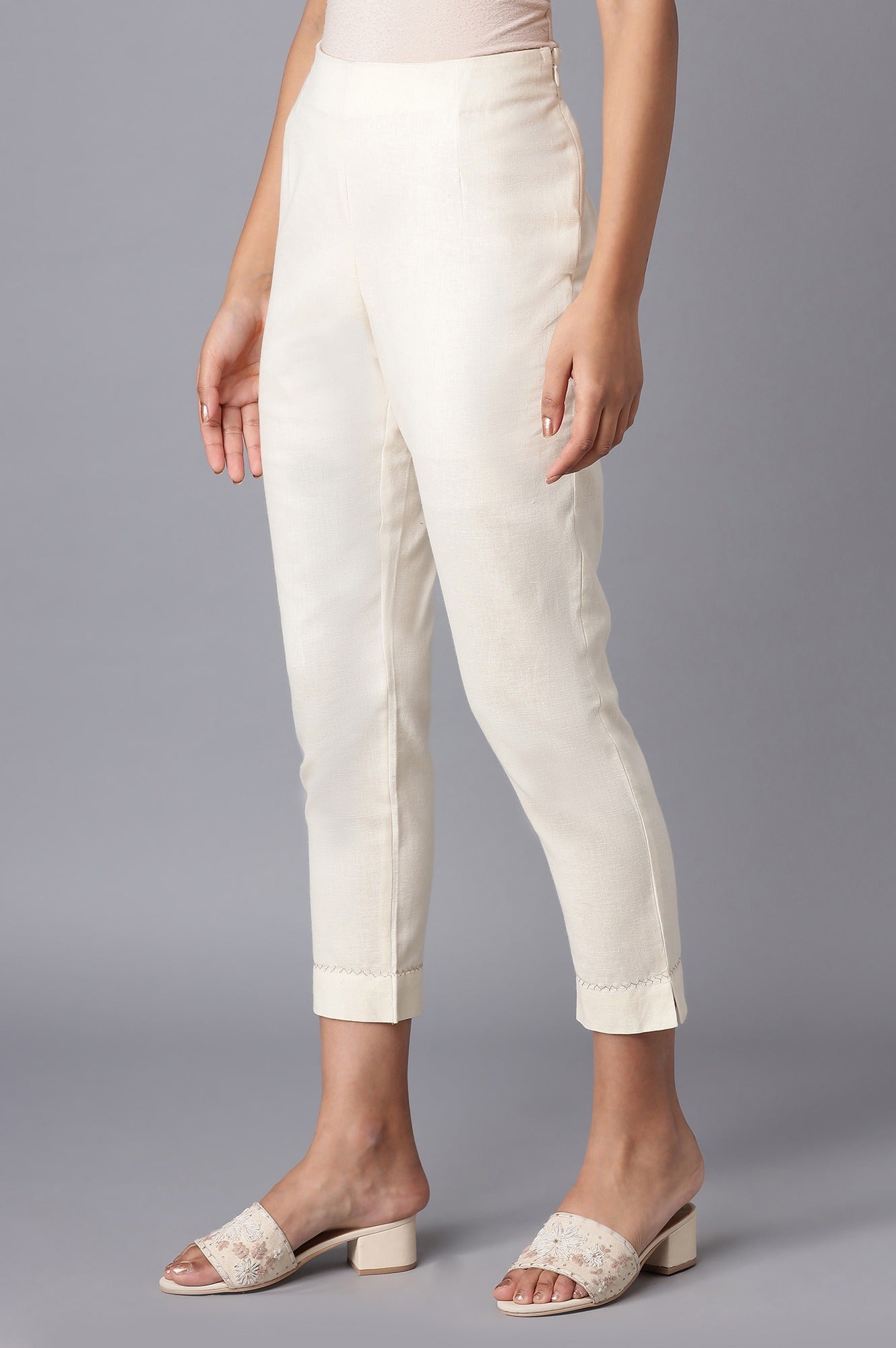 Ecru Slim Pants