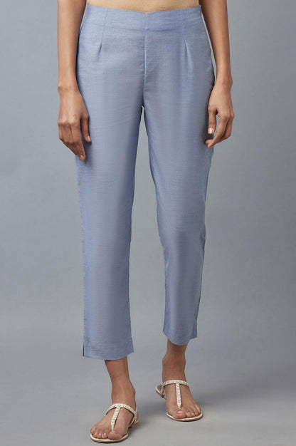 Chambray Blue Slim Pants - wforwoman