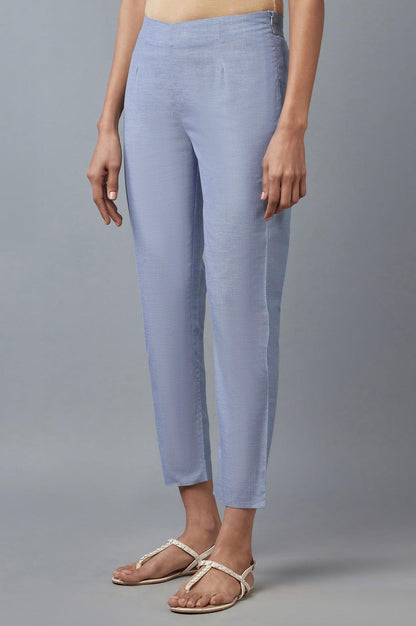 Chambray Blue Slim Pants - wforwoman