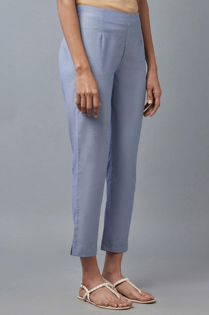 Chambray Blue Slim Pants - wforwoman
