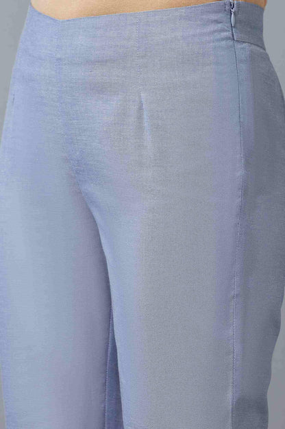 Chambray Blue Slim Pants - wforwoman