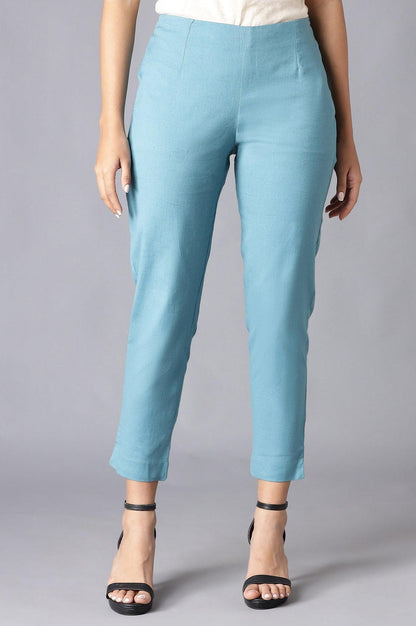 Darkteal Solid Slim Pants - wforwoman