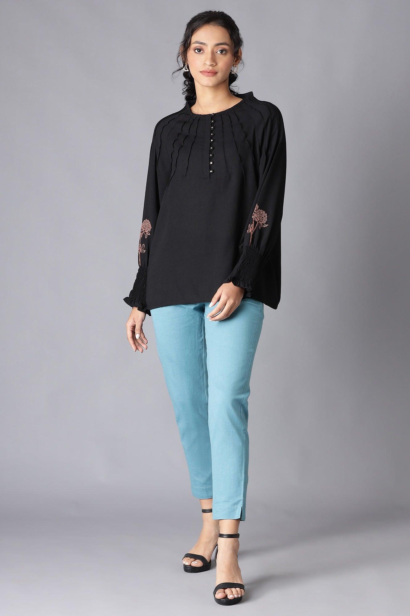 Darkteal Solid Slim Pants - wforwoman