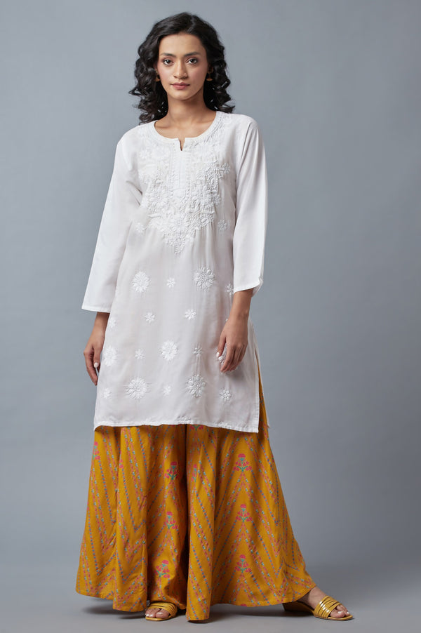 Mustard Yellow Floral Printed Culottes