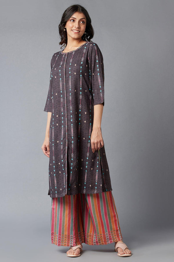 Bright Multicoloured Stripe Printed Parallel Pants