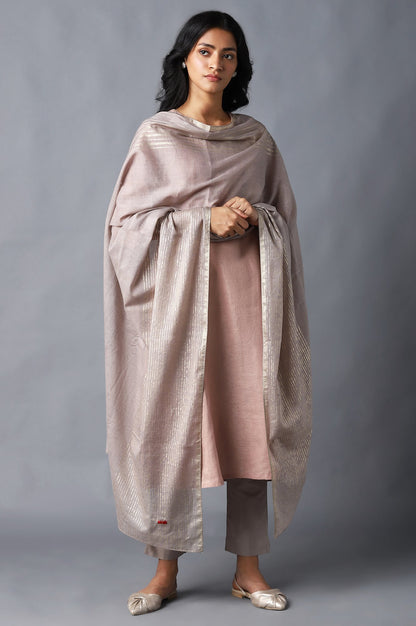 Grey Printed Dupatte