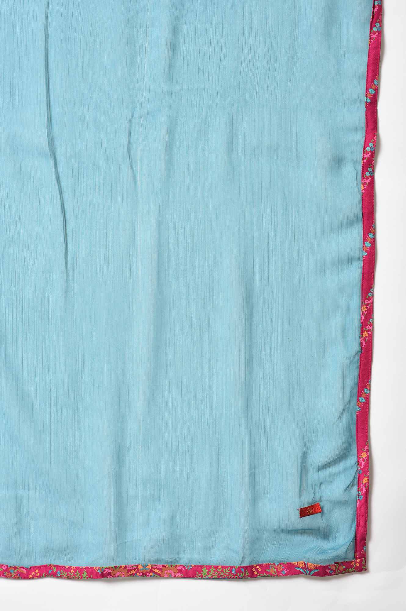 Dark Teal Chiffon Solid Dupatta