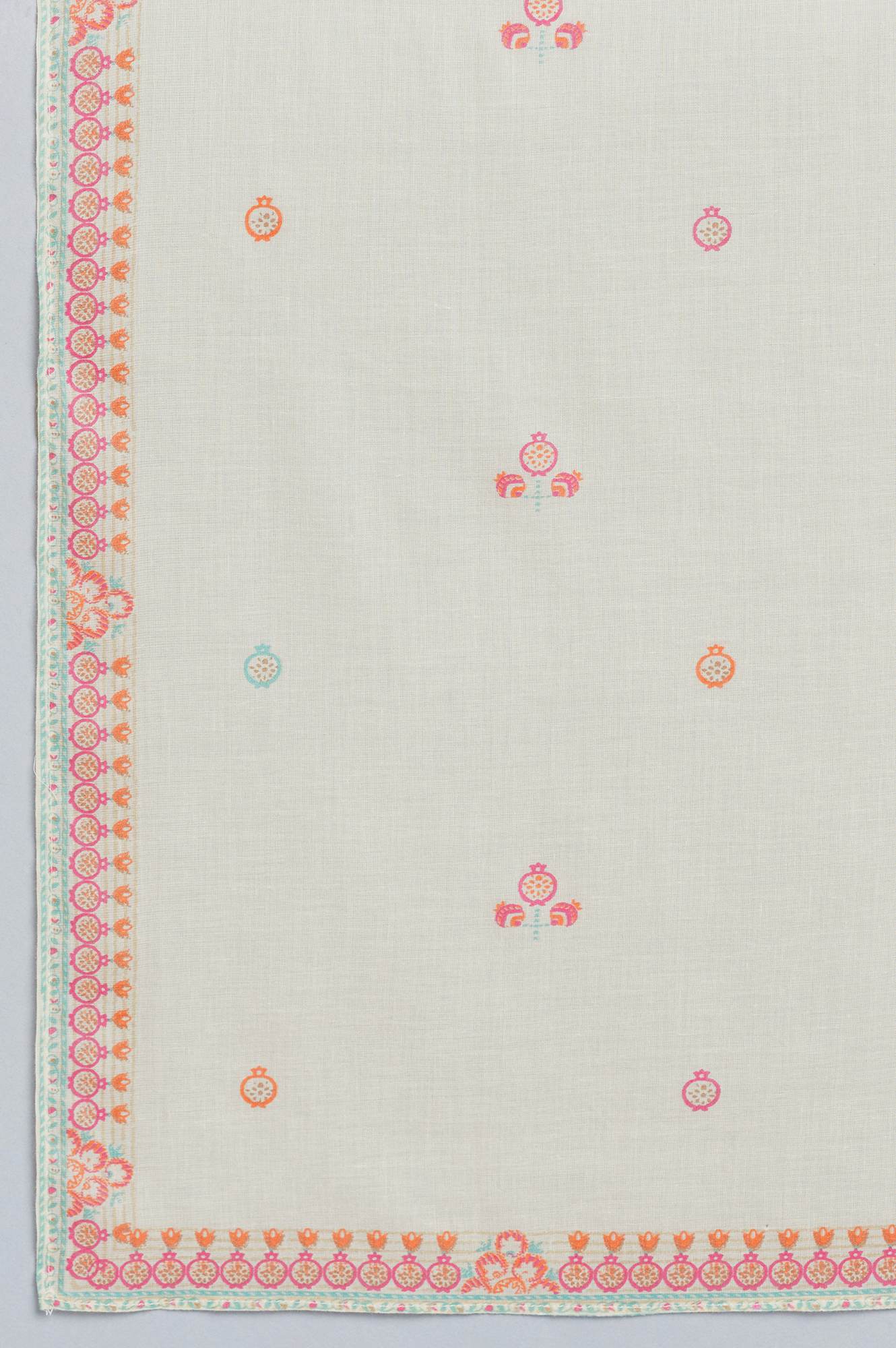 Ecru Printed Dupatte