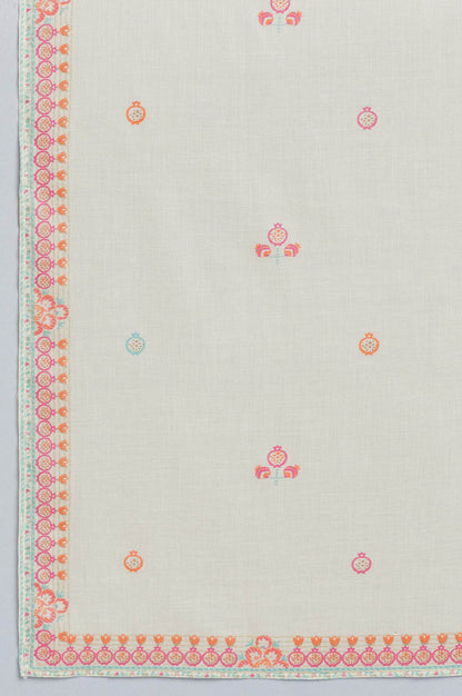 Ecru Printed Dupatte