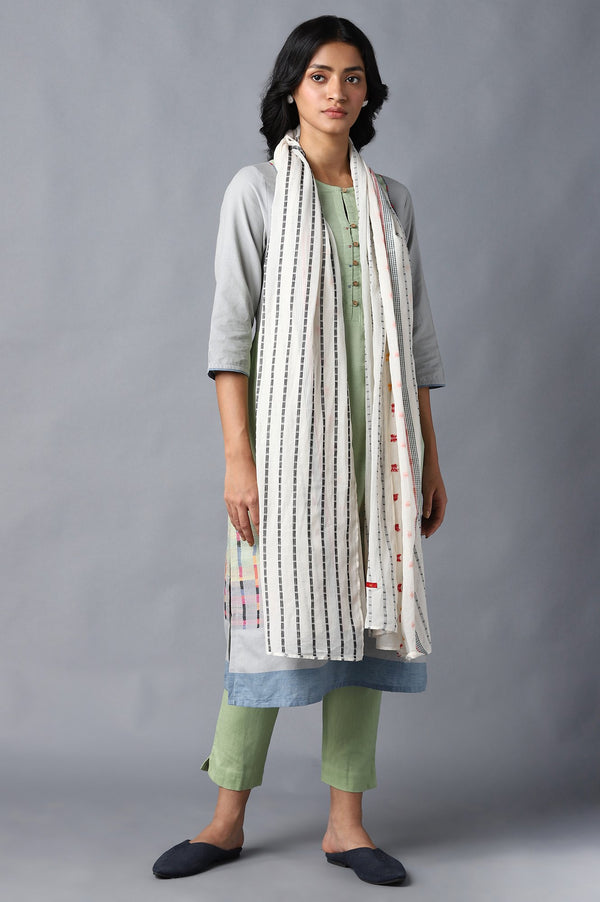 Ecru Yarn Dyed Dupatta